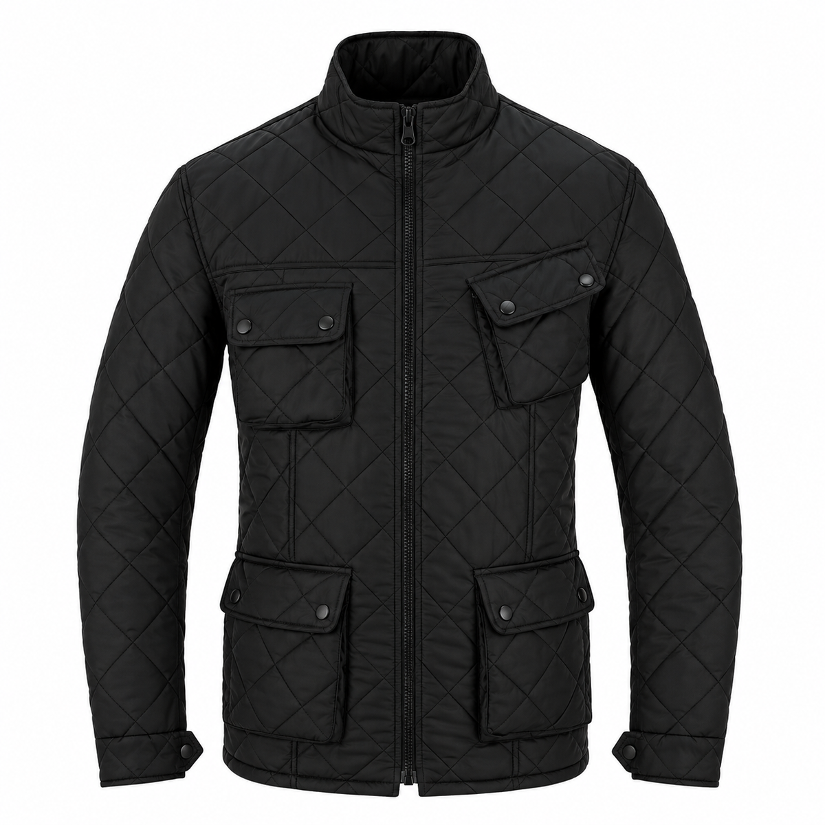 Men Diamond Puffer Jacket Winter Padded Coat