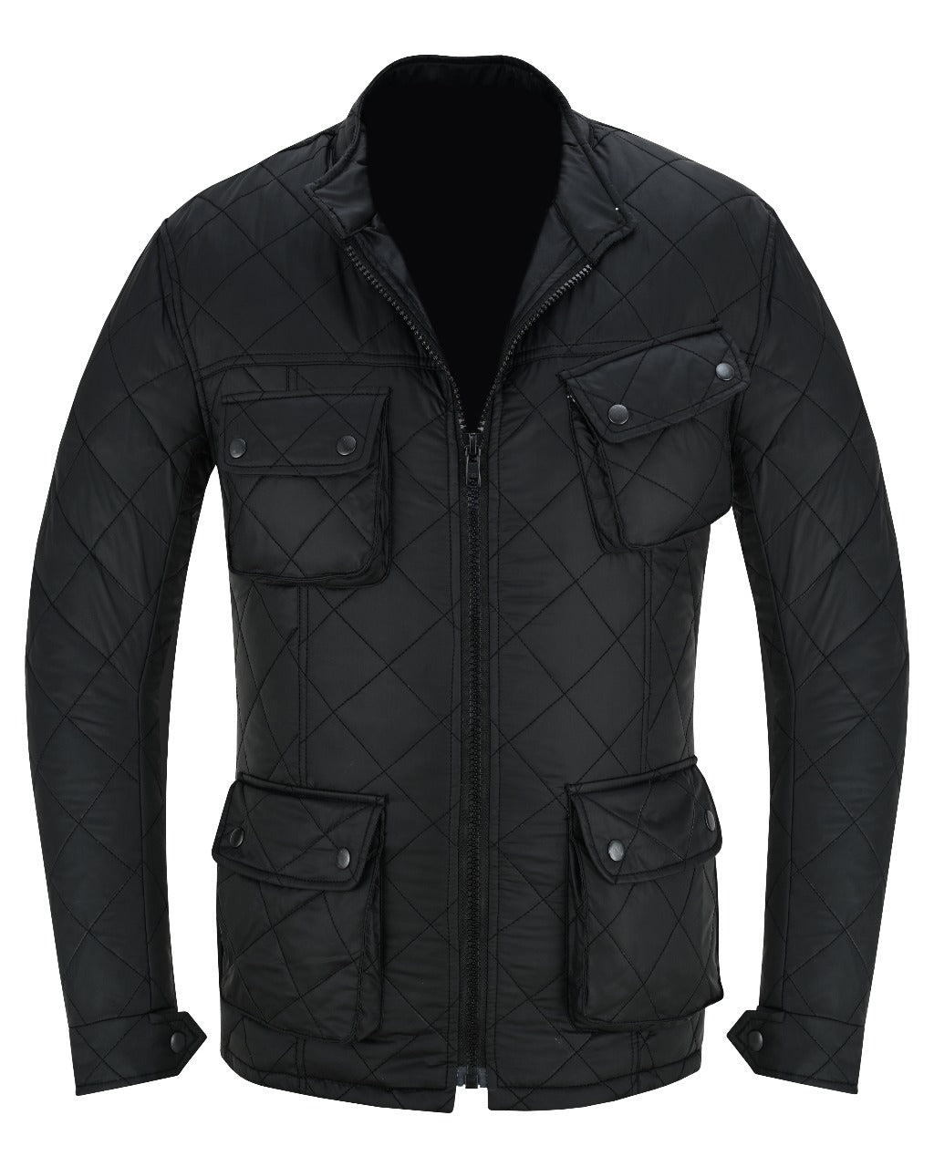 Men Diamond Puffer Jacket Winter Padded Coat