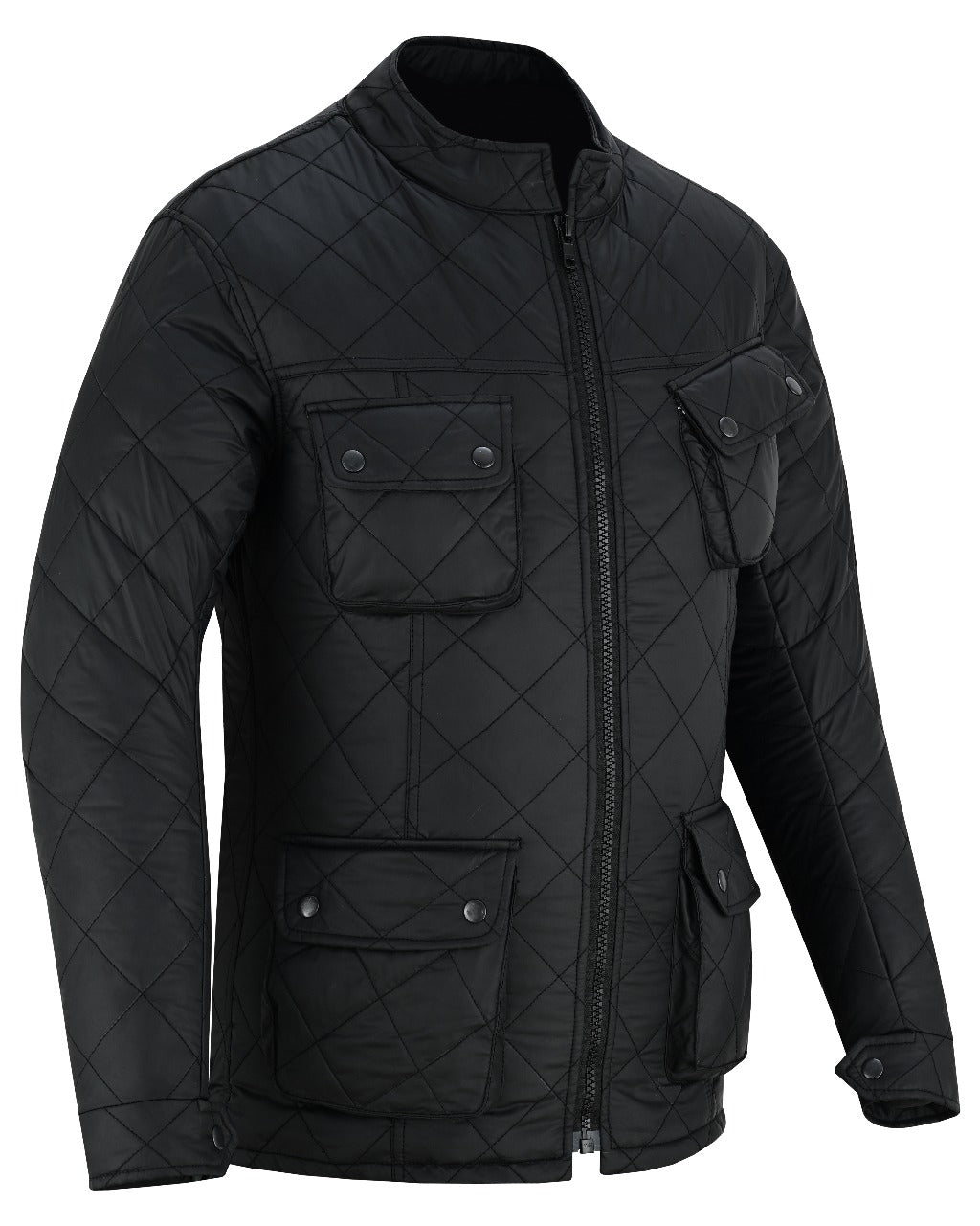 Men Diamond Puffer Jacket Winter Padded Coat