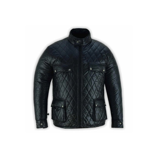 Men Diamond Puffer Jacket Black For Winter