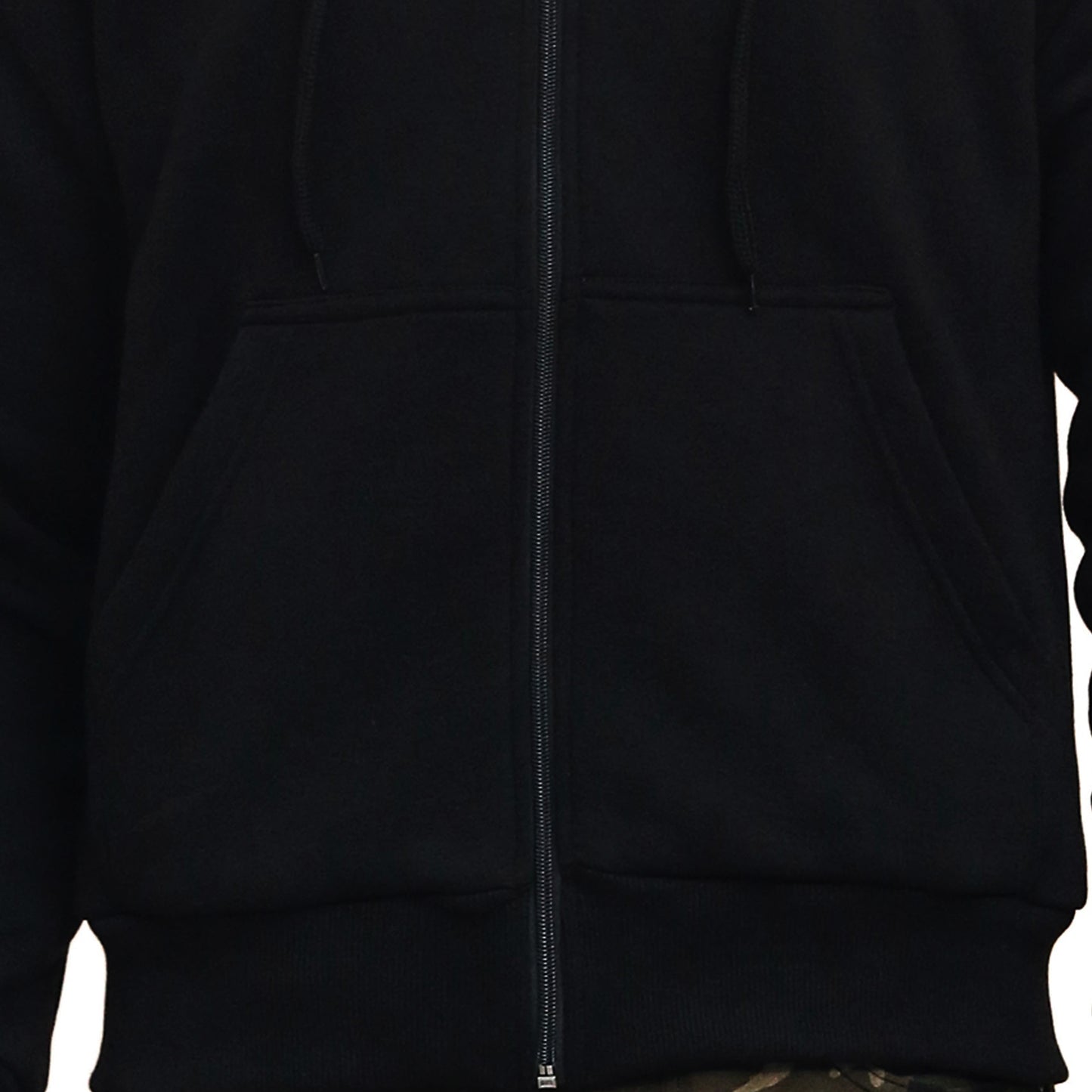 Close up of Motorcycle armoured Kevlar hoodie for men in black colour