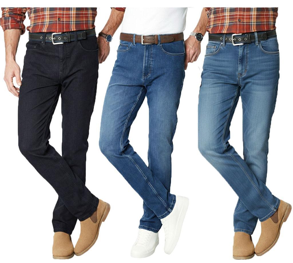 Men’s Slim Fit Stretch Denim Jeans – Black, Blue & Stonewash Blue