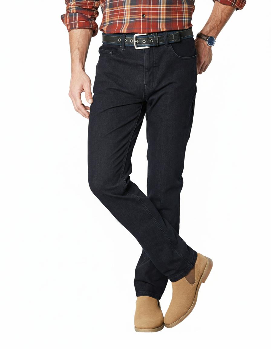Men’s Slim Fit Stretch Denim Jeans – Black, Blue & Stonewash Blue
