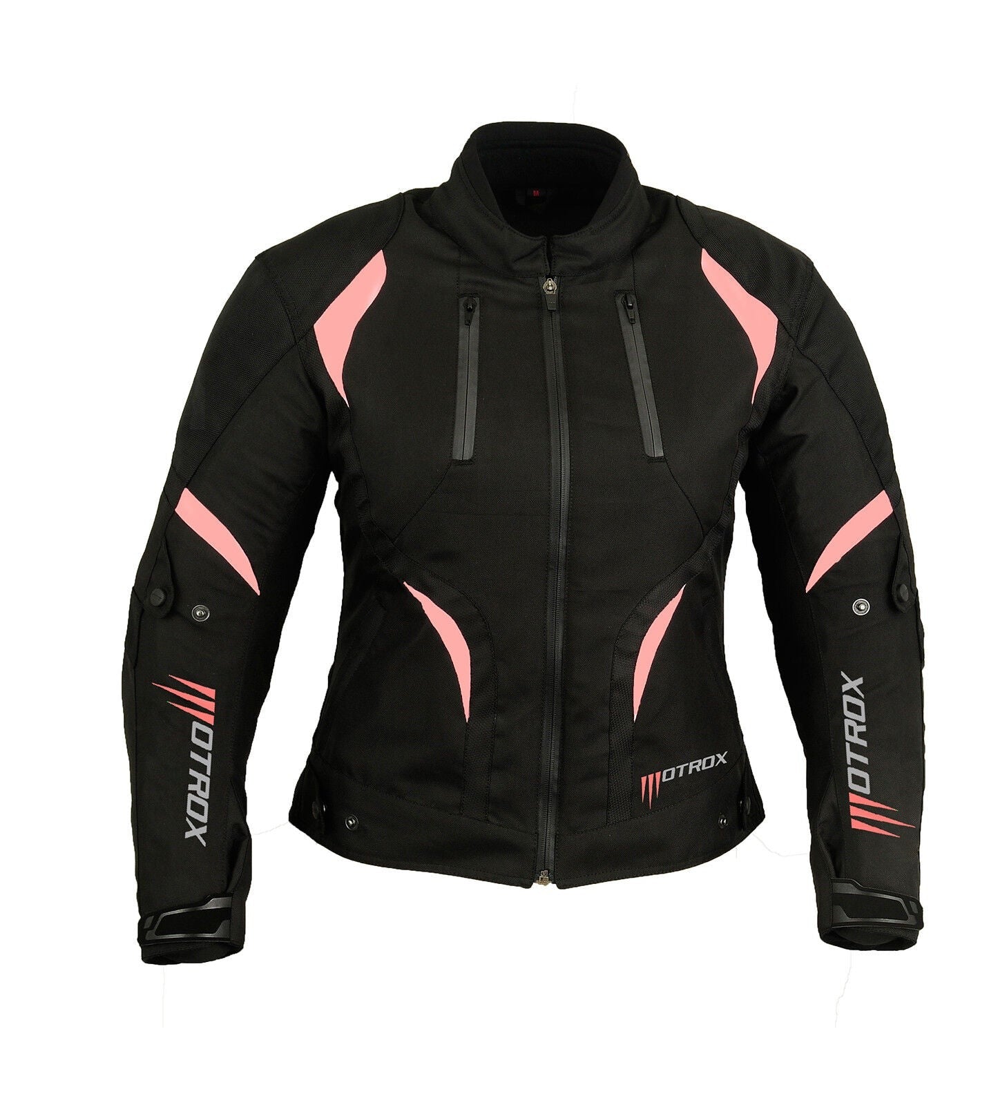 Ladies Textile Jacket Glamorous Biker Black Pink 78