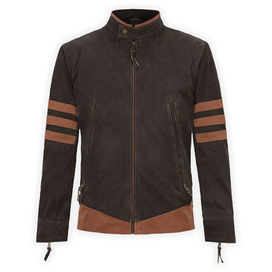 Motrox X-Men Origins Wolverine Leather Jacket - BROWN