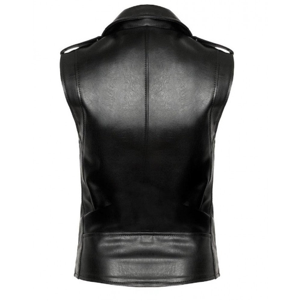 Ladies Leather Vest Excellent Brando Biker Style1.0