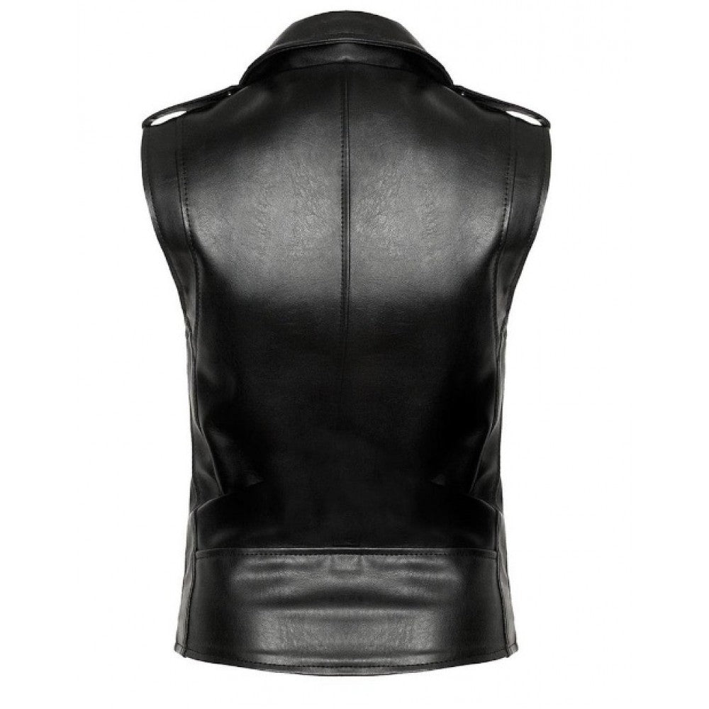 Ladies Leather Vest Excellent Brando Style