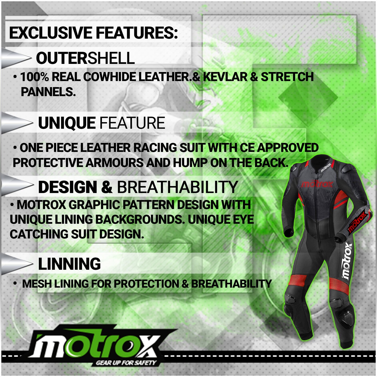 Men Leather Racing Suit Superior Quantum Racewear