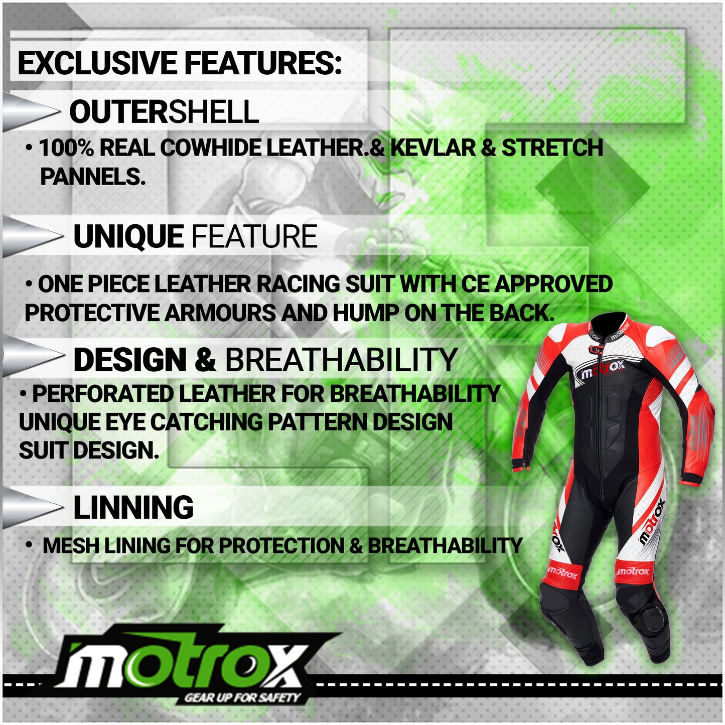 Kids ESTORIL One-Piece Leather Race Suit Superior