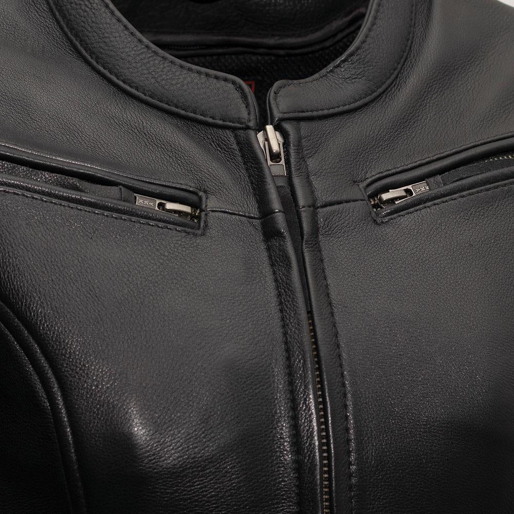 Leather Biker Jacket Graceful Ladies Racing Wear