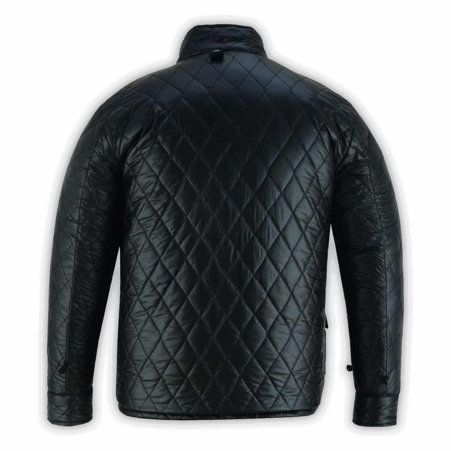 Backside of mens Black Diamond Puffer coat for winters/Fall