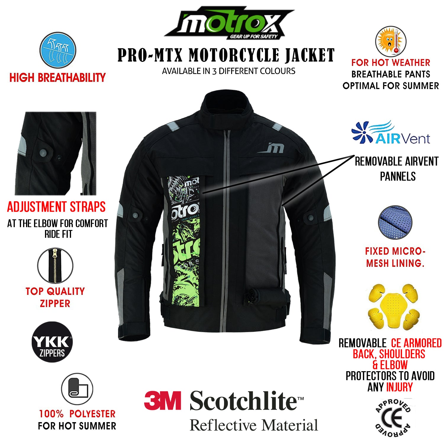 mens textile motorcycle jacket