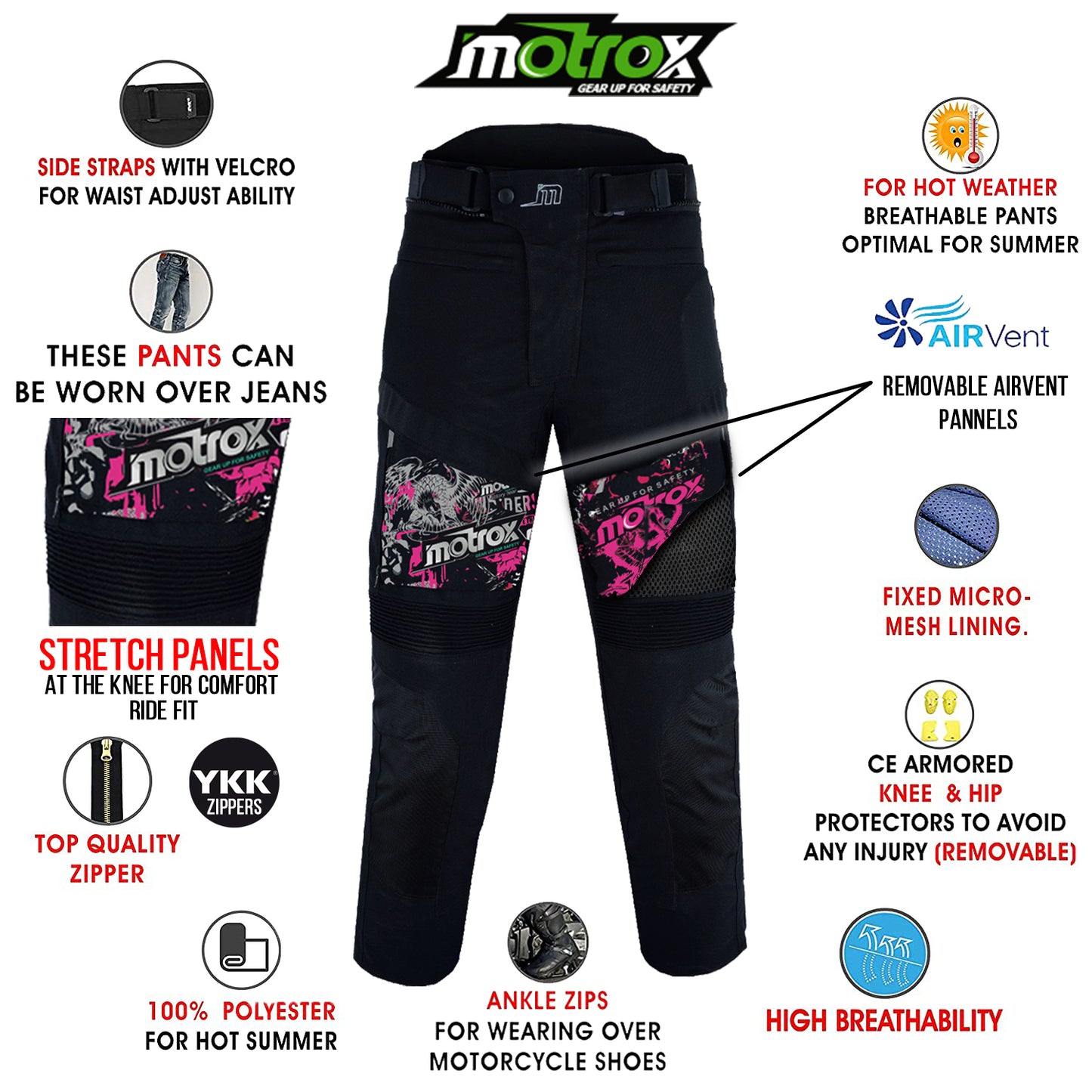 Womens textile motorcycle pants