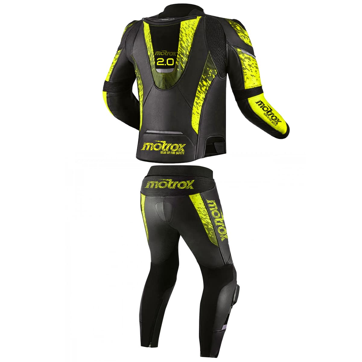 back side of Leather Racing Suit in 2 Piece