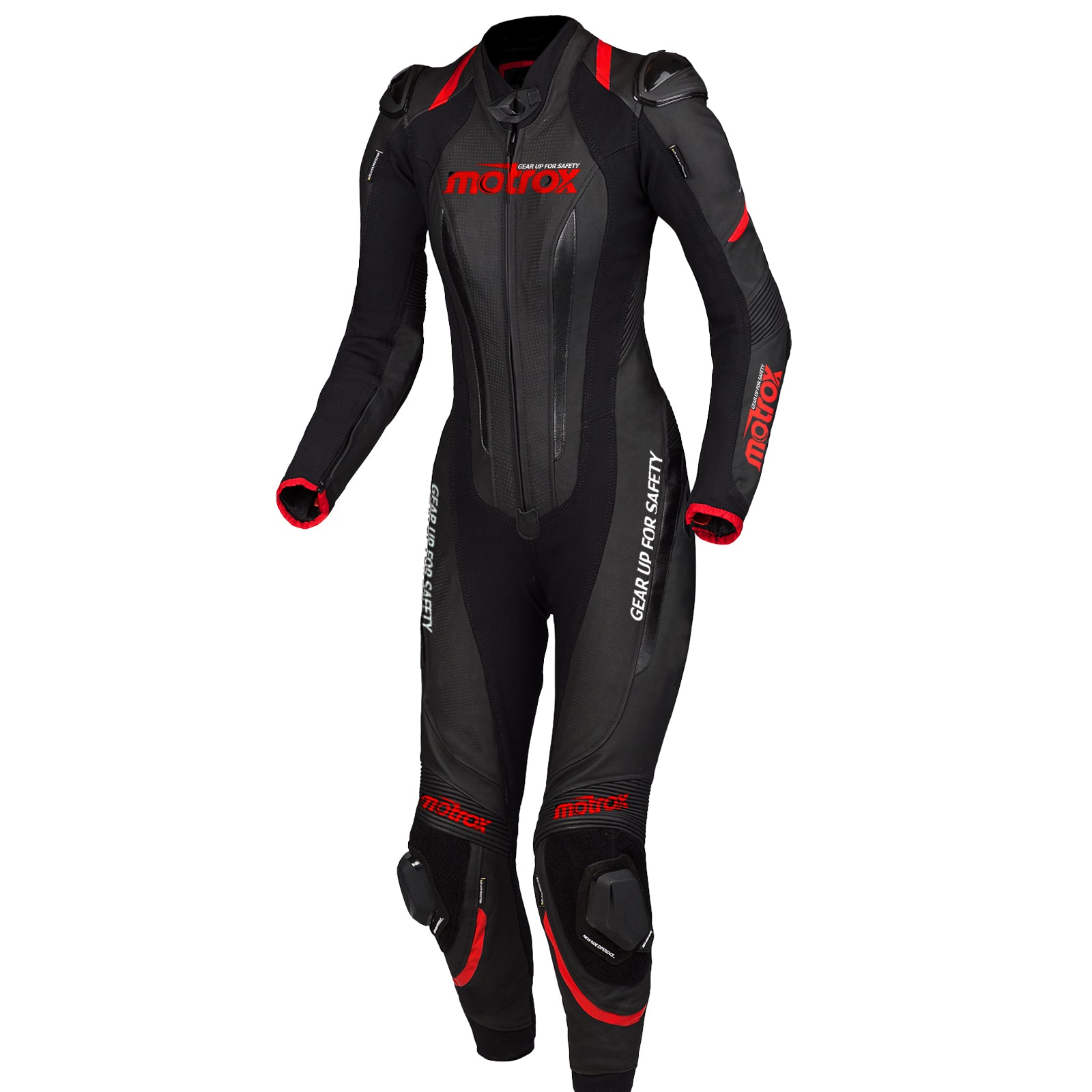 Women Black leather Motorcycle Suit Superior Motrox