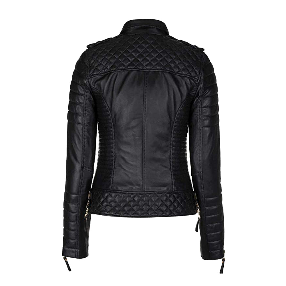 Ladies Motorcycle Leather Jacket Genius Biker Wear