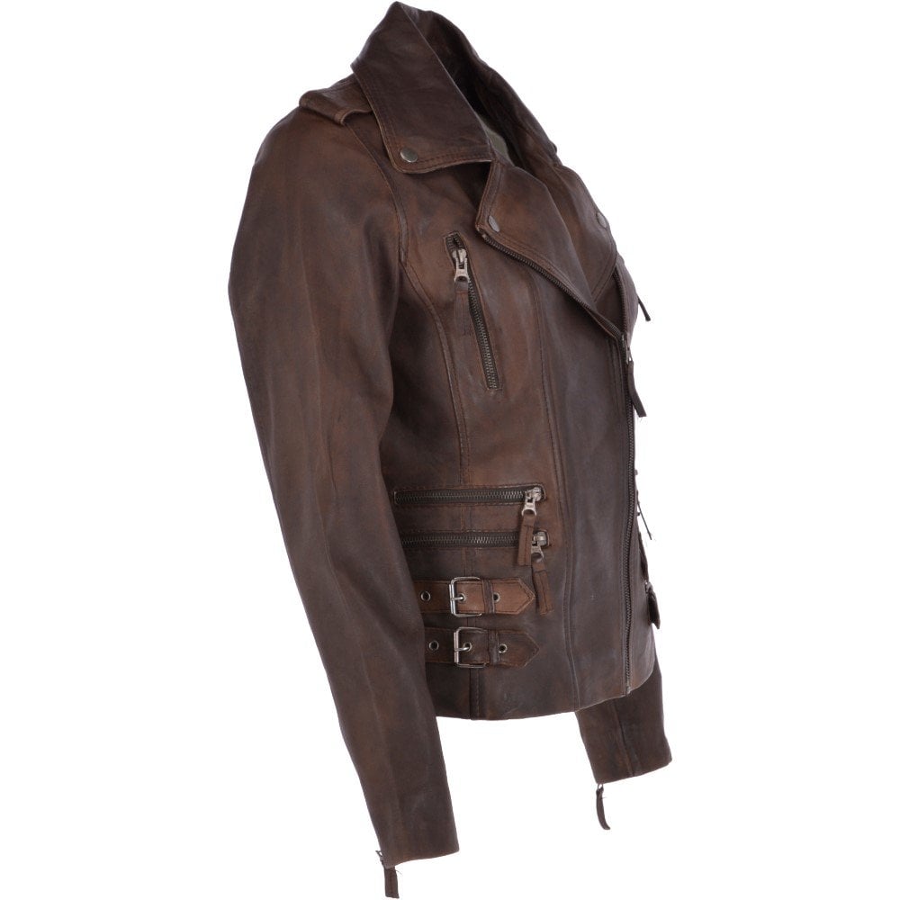 Ladies Leather Jacket Fashion Superior Biker Style