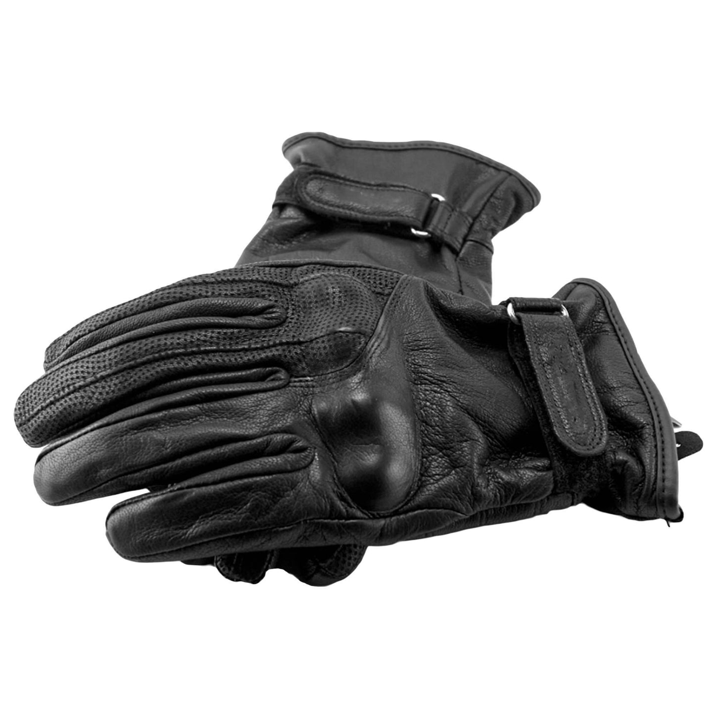 Leather Biker Gloves.