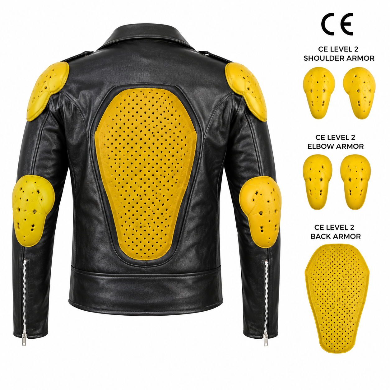 Mens Cafe Racer Brando Leather Jacket CE Armoured Motorbike Riding Jacket