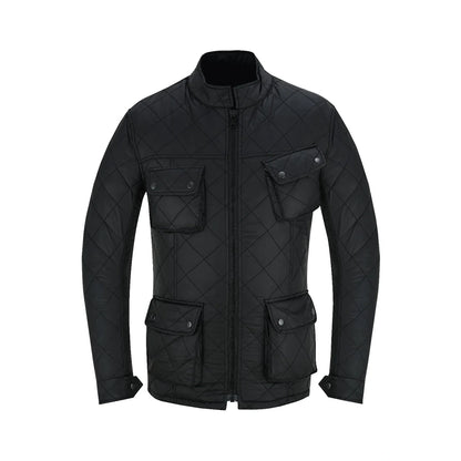 Diamond Puffer Jacket Men Winter Padded Coat