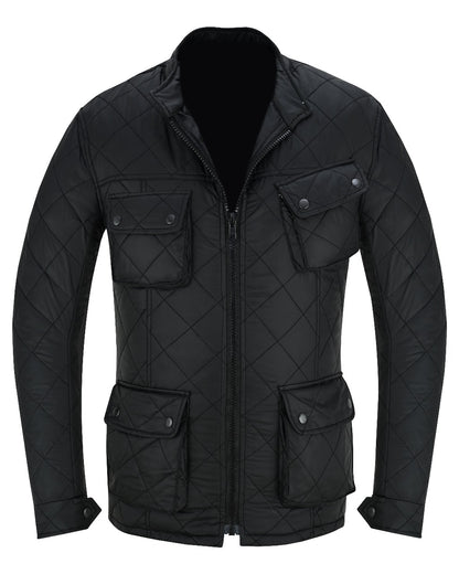 Diamond Puffer Jacket Men Winter Padded Coat