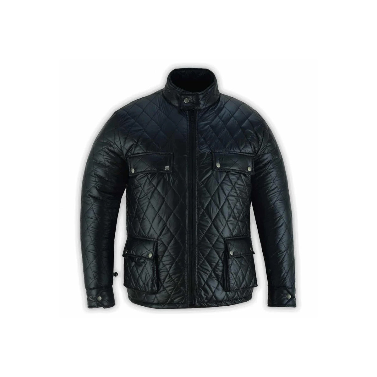 Men Diamond Puffer Jacket Black For Winter 2024