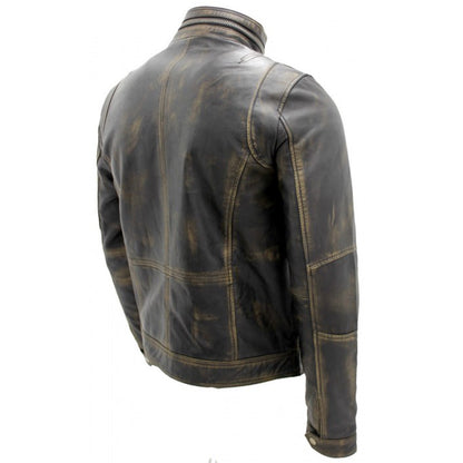 Men's Leather Vintage style Jacket rustic distresssed for men