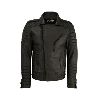 Men Motorcycle Armour Leather Jacket Stunning Biker Wear