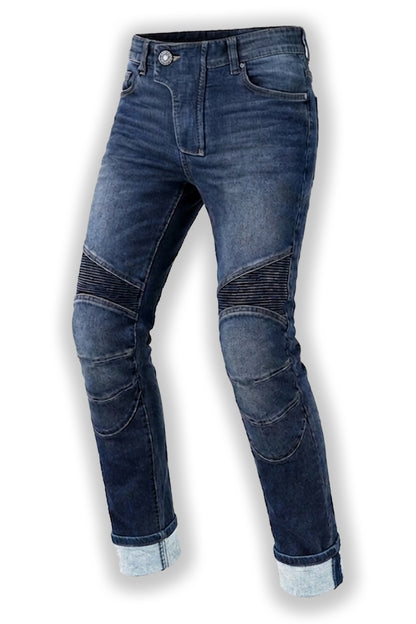 Men Motorcycle Jeans Biker Armour Jeans- MJ-1 Faded Blue