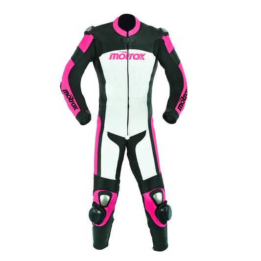 Women Leather Racing Suit Epic Prestige - Pink