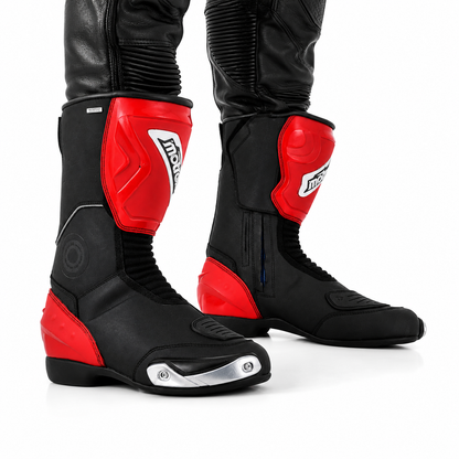 Men Motorcycle Racing Boots – Speedy H2O - RED