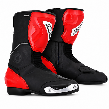 Men Motorcycle Racing Boots – Speedy H2O - RED
