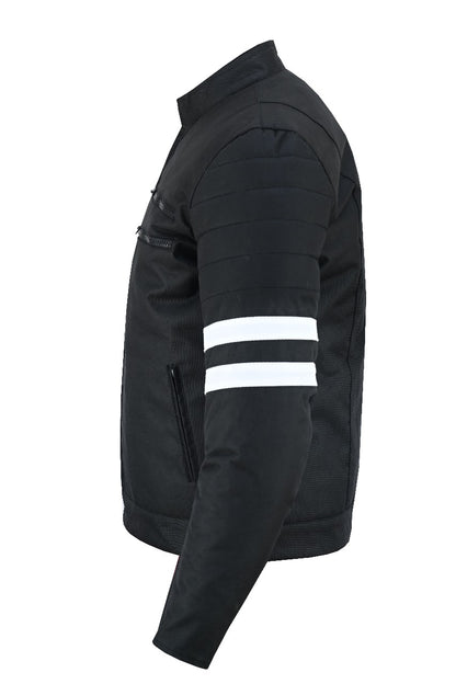 Men’s Motorcycle Jacket Café Racer Biker Textile Thermal Waterproof CE Armours