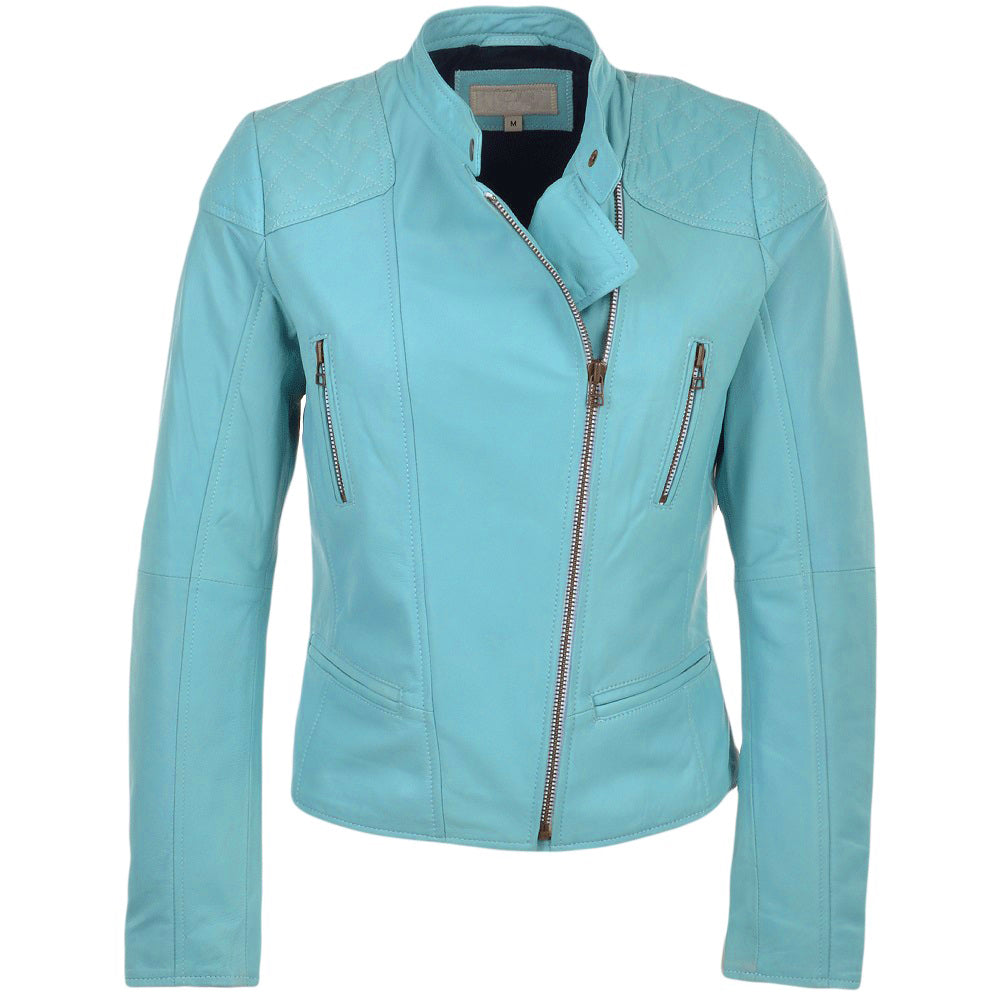 Fashion Leather Jacket Charming Ladies Biker Style2