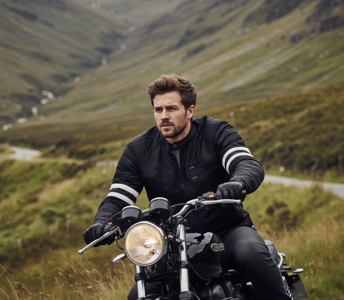 Men’s Motorcycle Jacket Café Racer Biker Textile Thermal Waterproof CE Armours