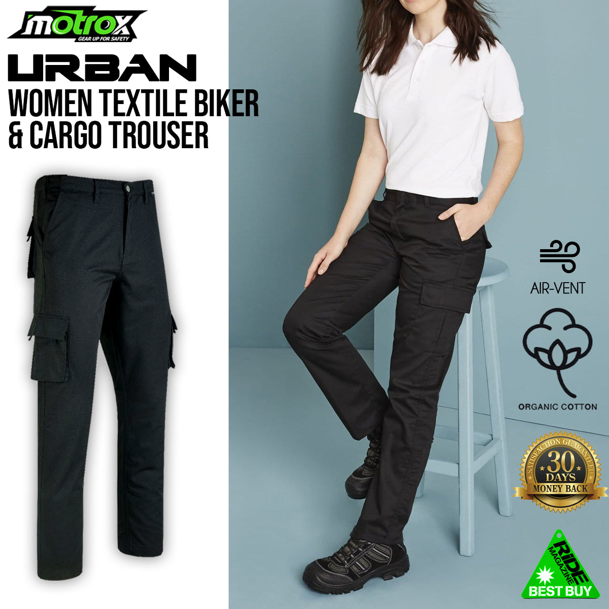 Click Ladies Womens Work Trousers Workwear Cargo Pants Pockets - FREE KNEE  PADS | eBay