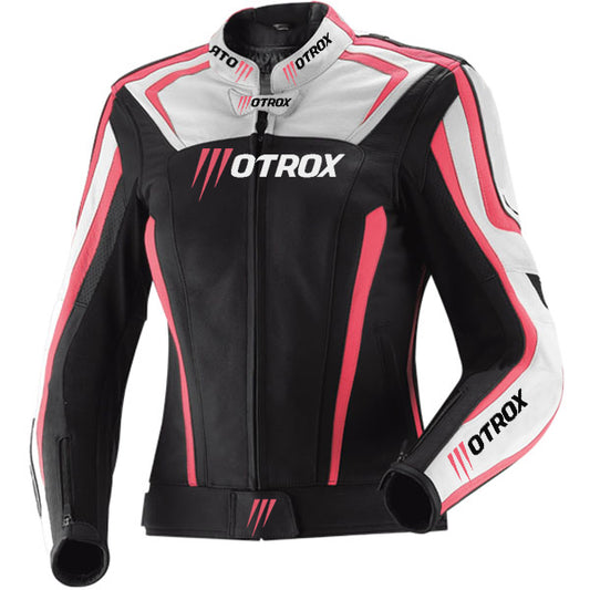 Ladies Biker Jacket Crushing Leather Racing Wear