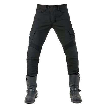 Men Kevlar Motorcycle Jeans Armour MK-4 - Jet Black