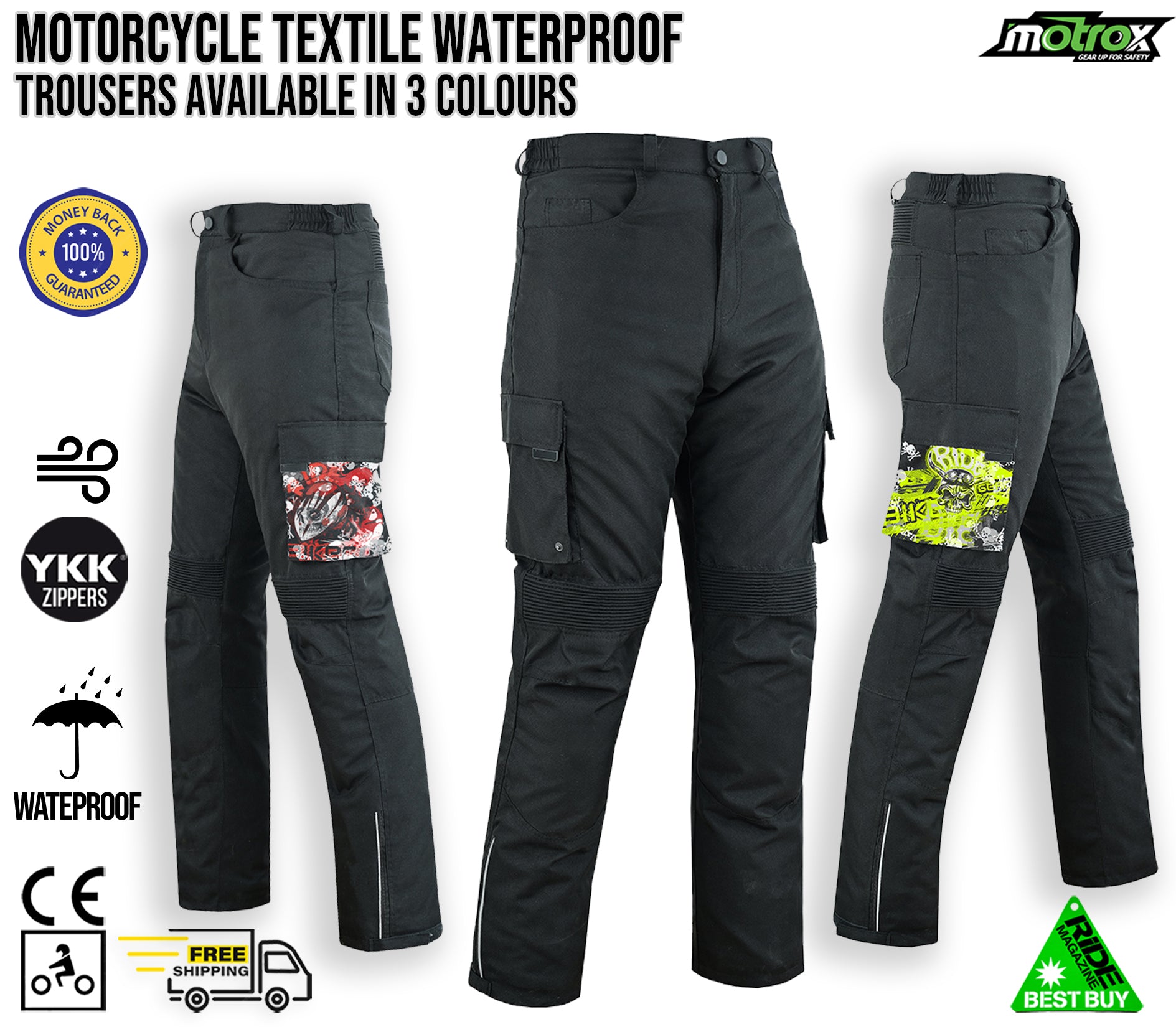 Motorcycle jeans and armoured motorbike protective clothing
