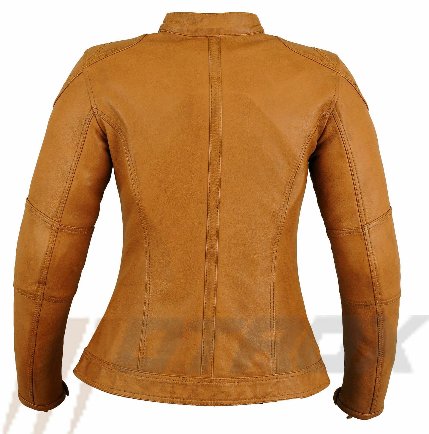 Motrox Women Leather Jacket Inspiring Ochre Color 1