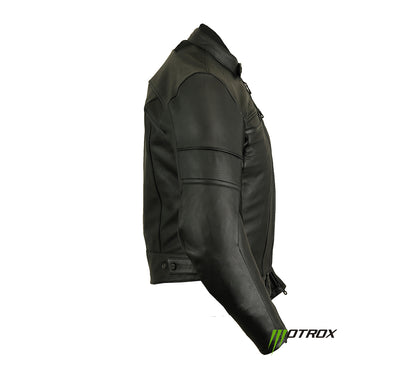 Biker Jacket Men Inspiring Pitch Dark Leather by M0trox