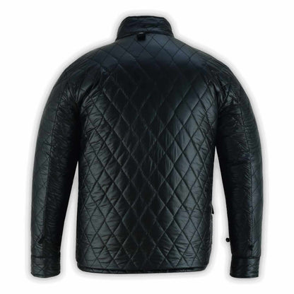 Backside of mens Black Diamond Puffer coat for winters/Fall
