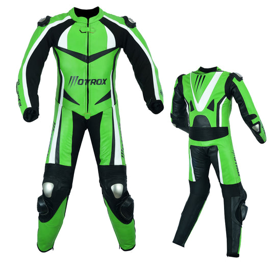 Biker Leather Suit green for kids