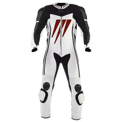 Leather Biker Suit for men's in white n black colour