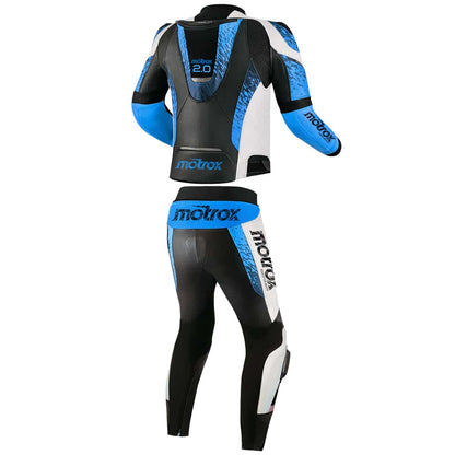 Leather Racing Suit blue backside