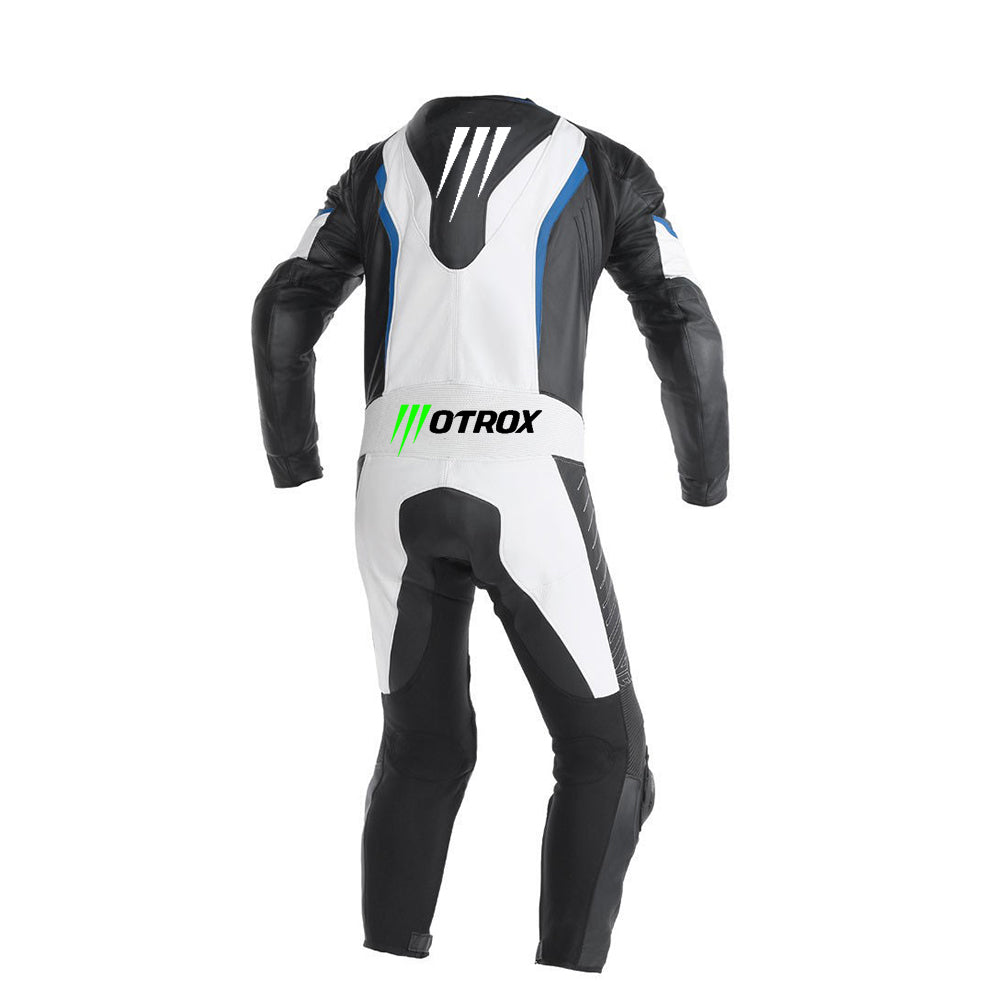 Leather racing suit backside