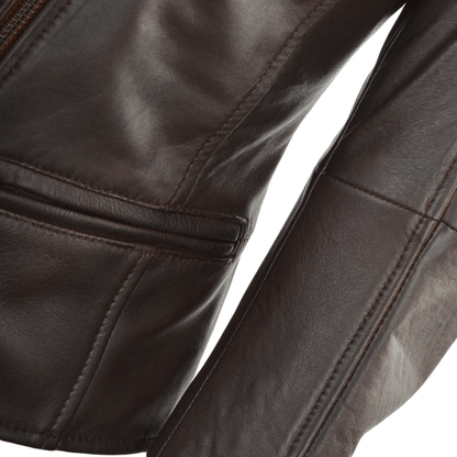 Ladies Leather Jacket Glamorous Biker Fashion Wear 1