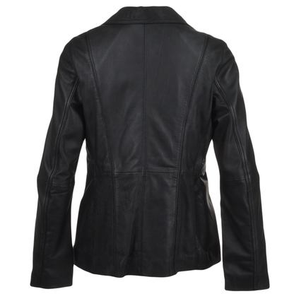 Ladies Leather Coat Impressive Biker Fashion Wear 1
