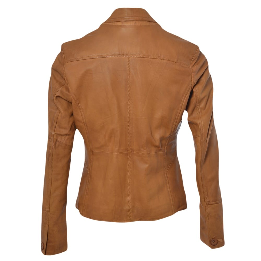 Ladies Leather Coat Dazzling Biker Fashion Wear 3.0