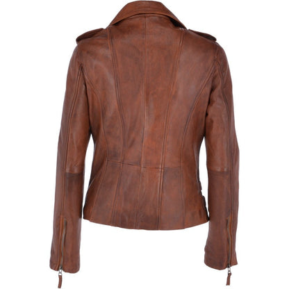 Leather Jacket Women Attractive Biker Fashion Wear1